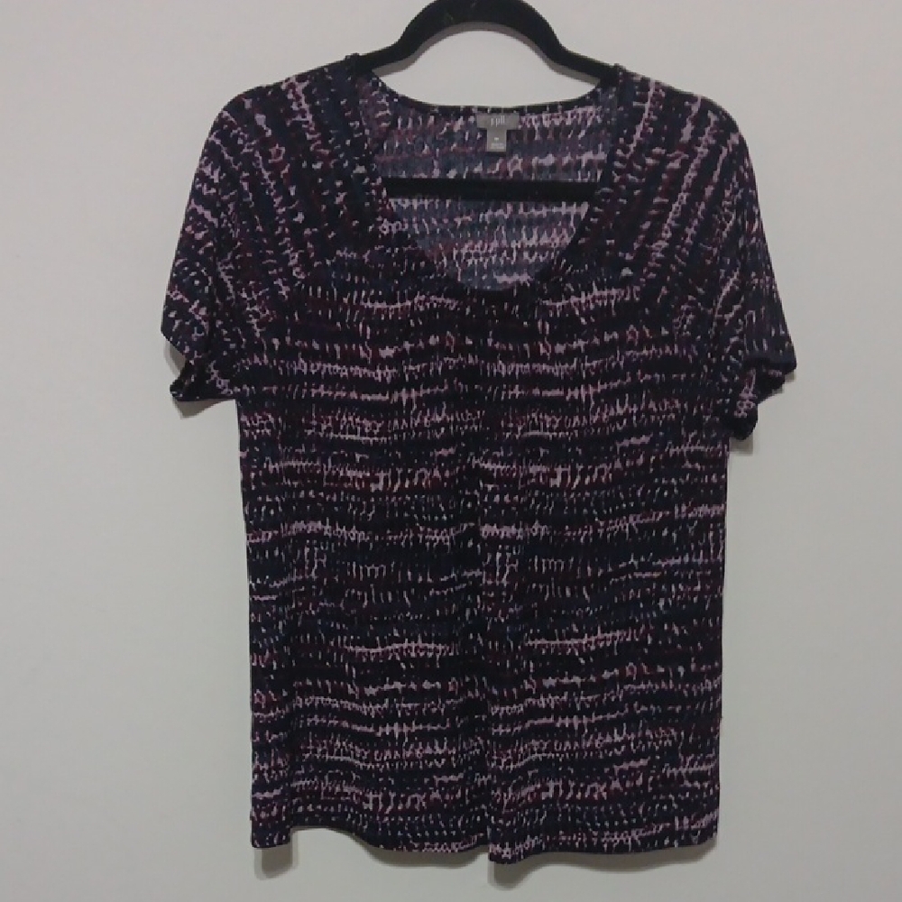 Purplish Dotted Short Sleeve Tee